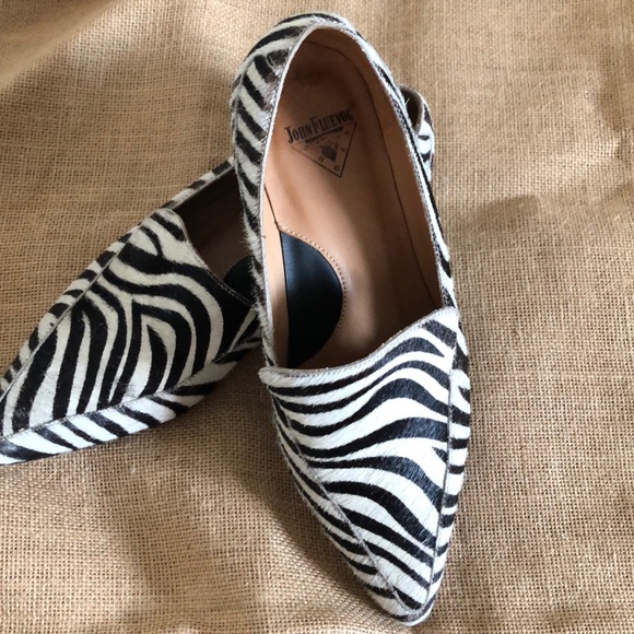 John Fluevog zebra pattern shoes - Picture 2 of 3